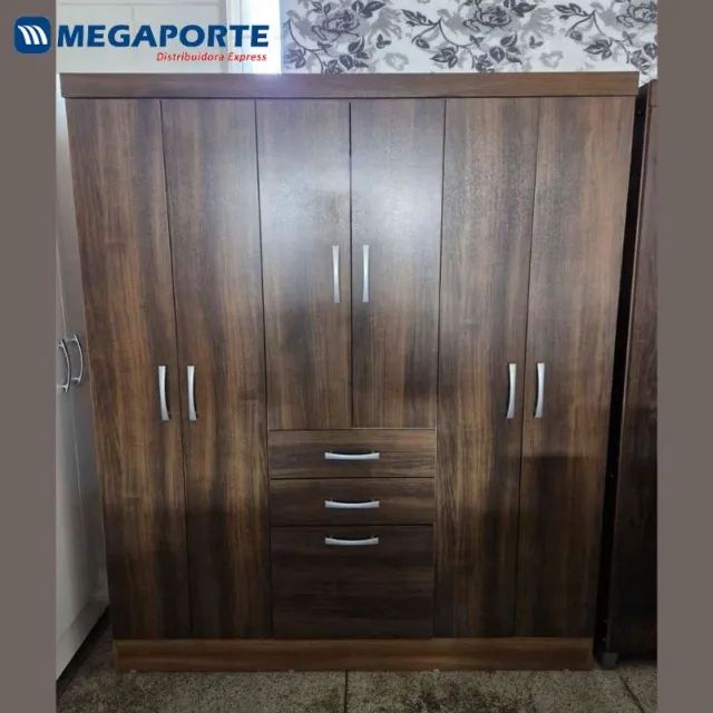 Guarda Roupa Casal 7 Portas 2 Gavetas (Novo) Entrega Grátis! 