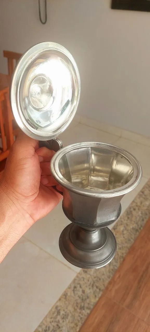 Peça antiga de estanho - Foto 5