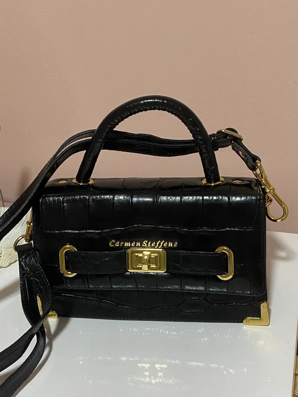 Bolsa Croco Carmem Steffens