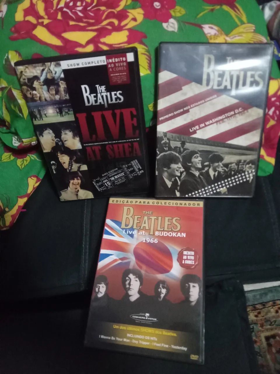 3 DVDs shows Beatles Ao Vivo Budokan Shea e Washington