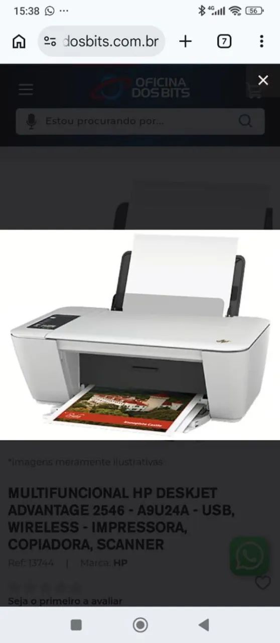 Impressora multifuncional Hp2546 com wi fi - Foto 5
