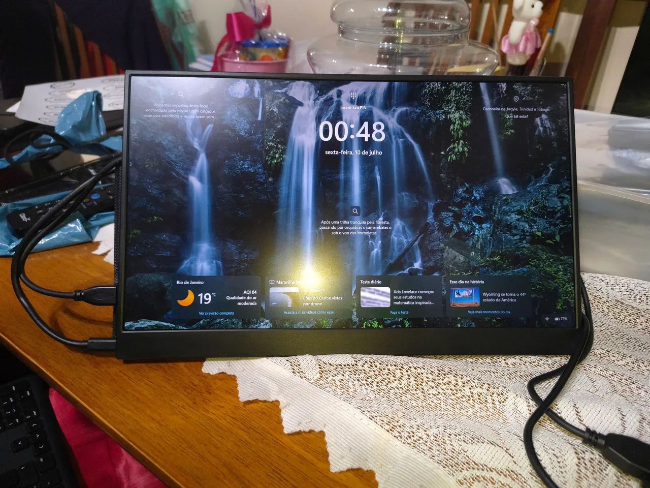 Monitor Portátil 15.6 polegadas - Novo - Excelente para segunda tela para Notebook