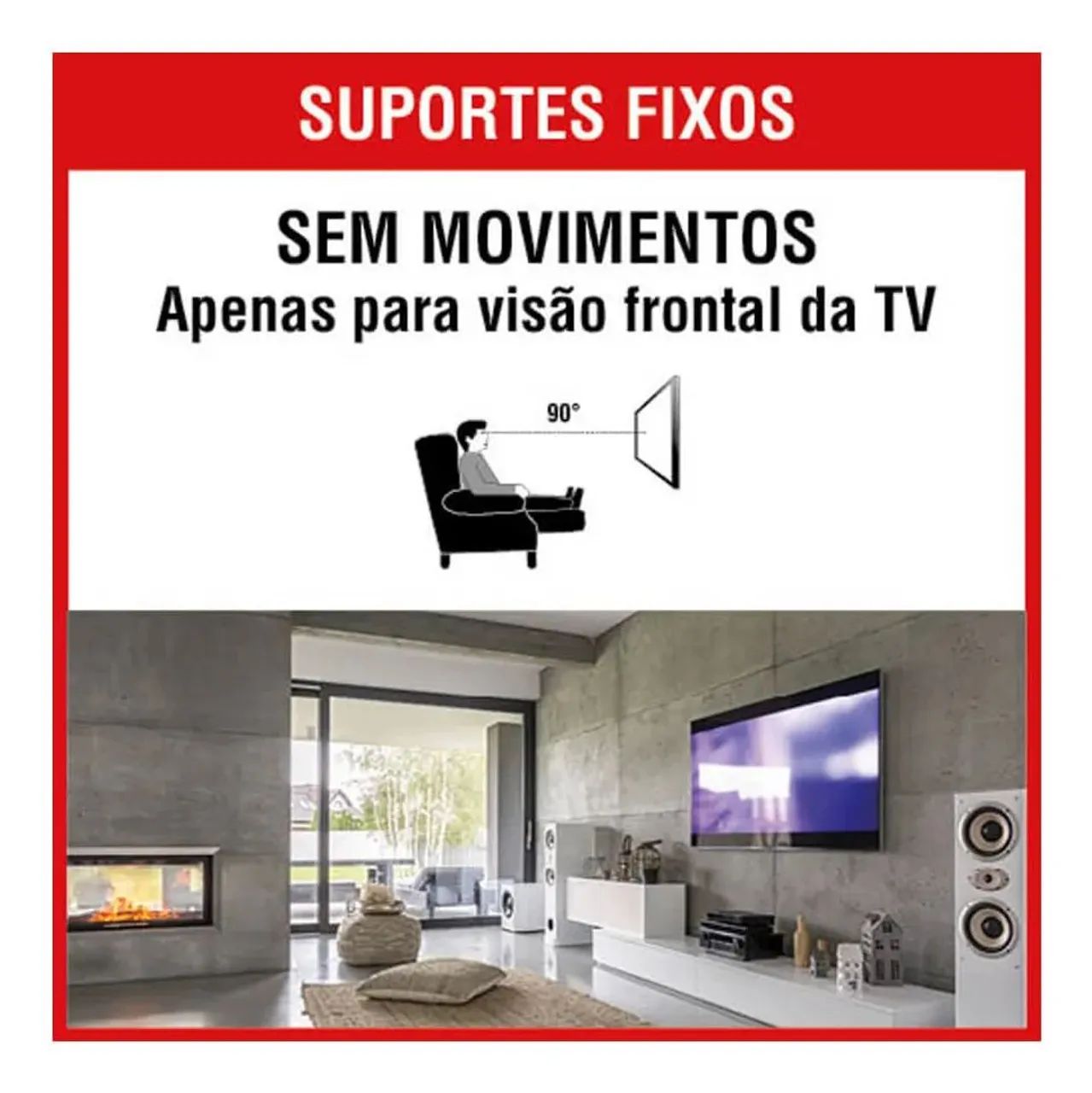 Suporte para Tv universal Led, Lcd, Smart até 70 polegadas - Foto 4