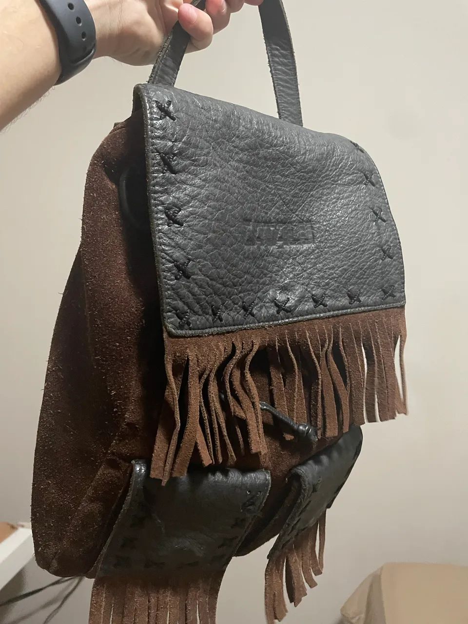 Bolsa Couro Vintage