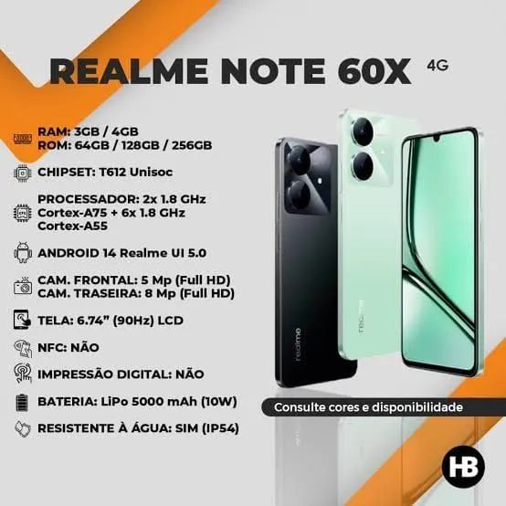 VENDO CELULAR REALME NOTE 60X NOVO E LACRADO NA CAIXA ? - Foto 5