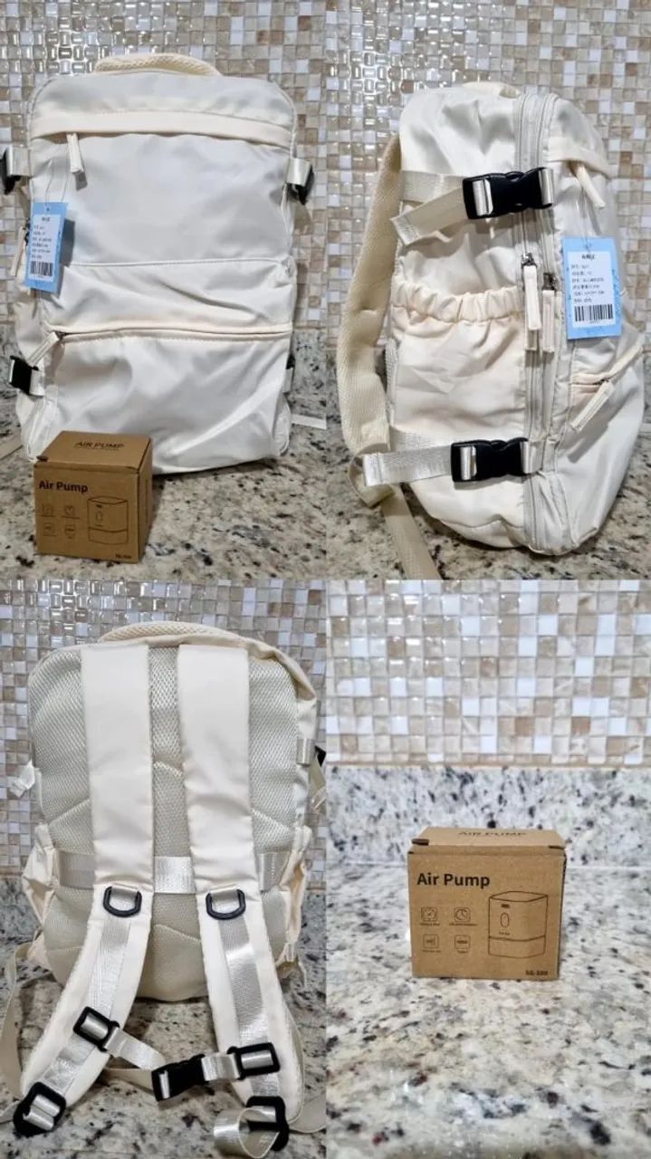 Mochila com Compressão a Vácuo.