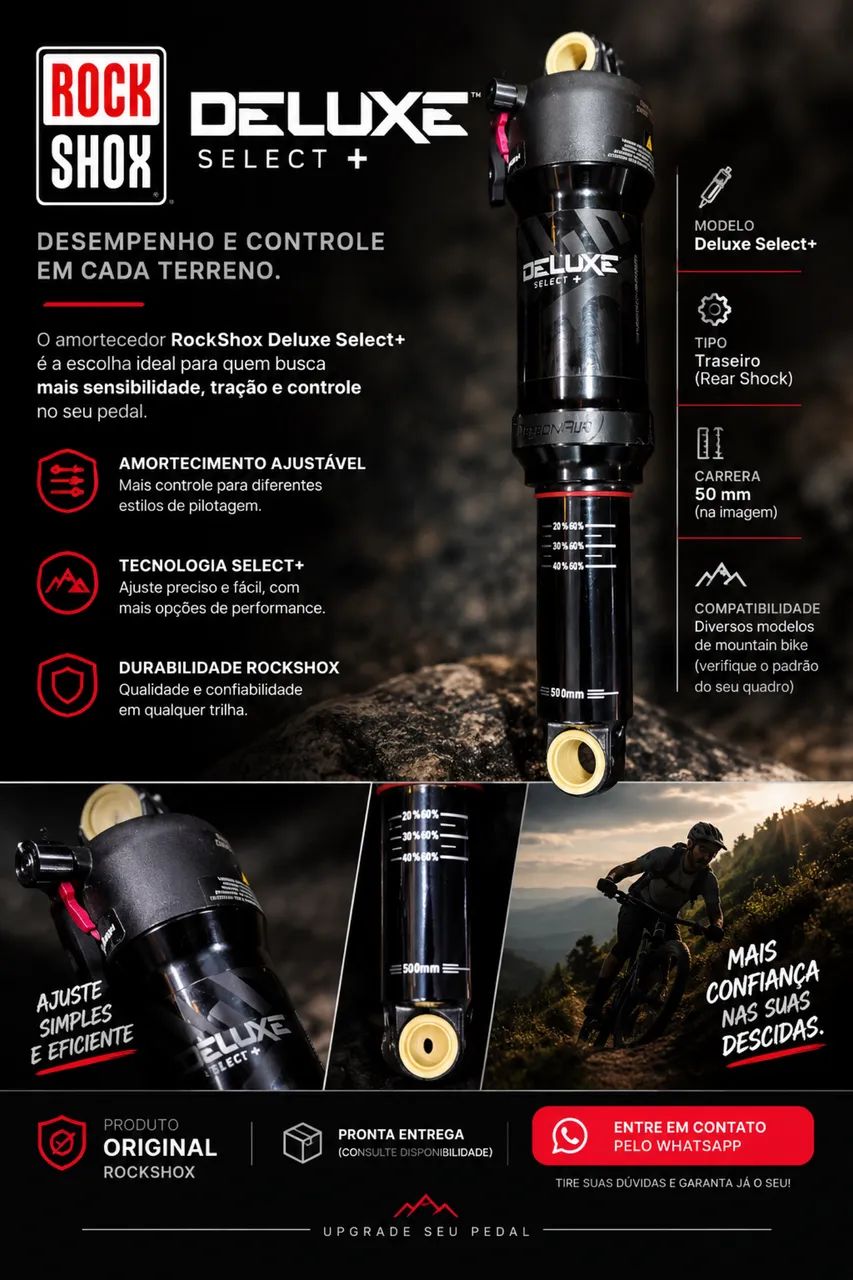 Amortecedor Traseiro RockShox Deluxe Select+ DebonAir+