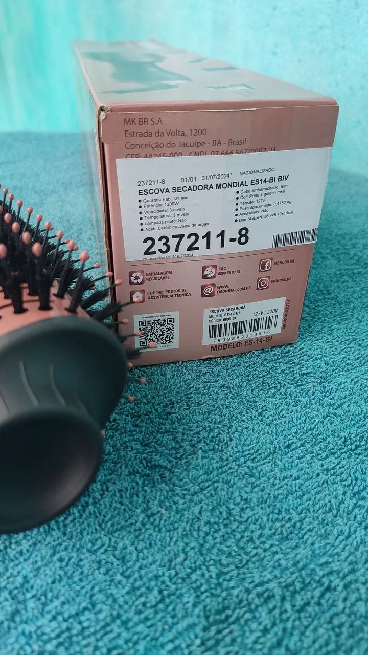 Escova secadora MONDIAL (3 em 1) Seca, alisa e modela. - Foto 5