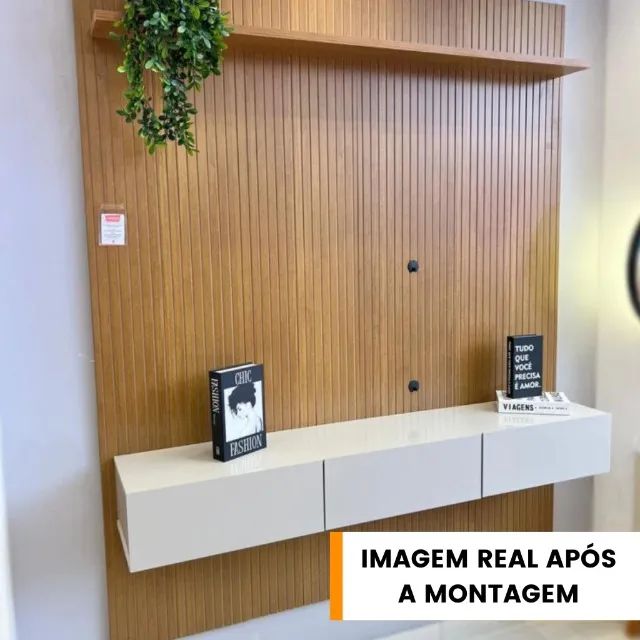 Painel Ripado para TV até 90 Polegadas 100% MDF - Novo, Direto da Fábrica, Frete Grátis! - Foto 5