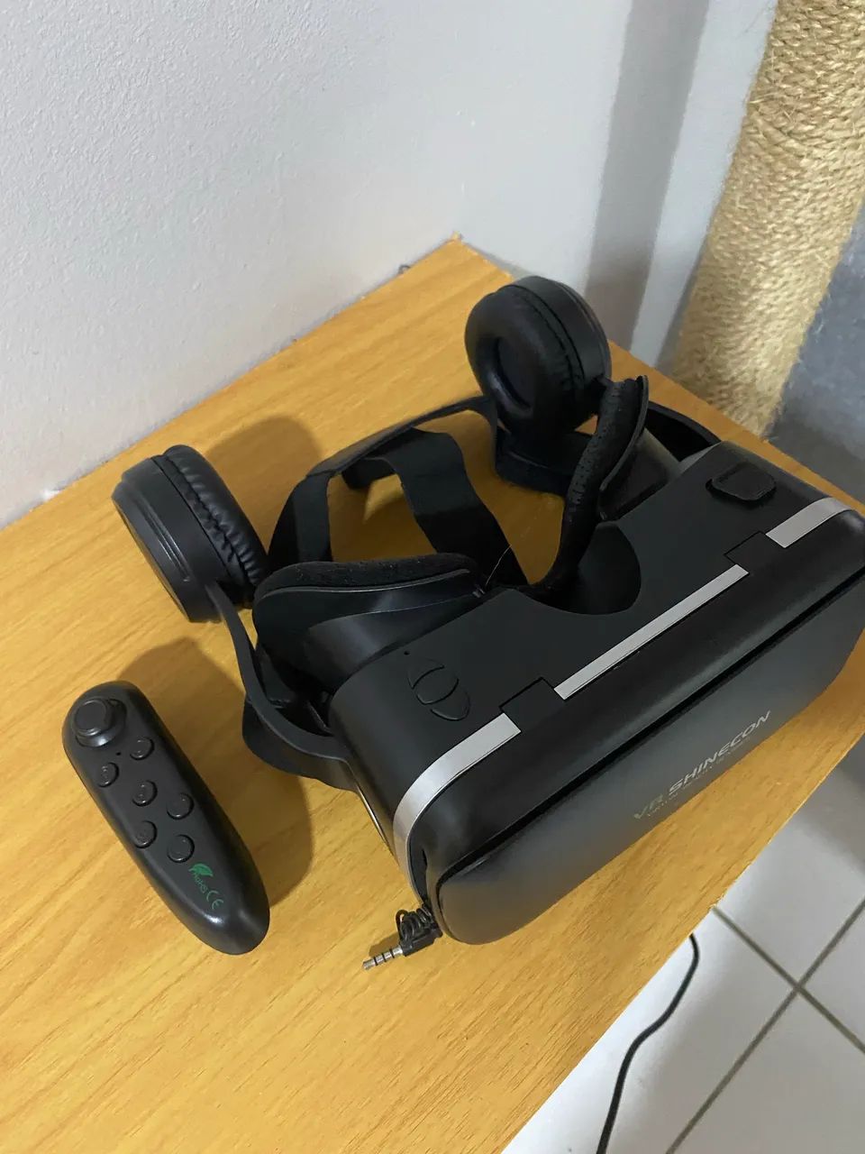 Óculos Rv realidade virtual 3d com controle e fone de ouvido - Foto 3