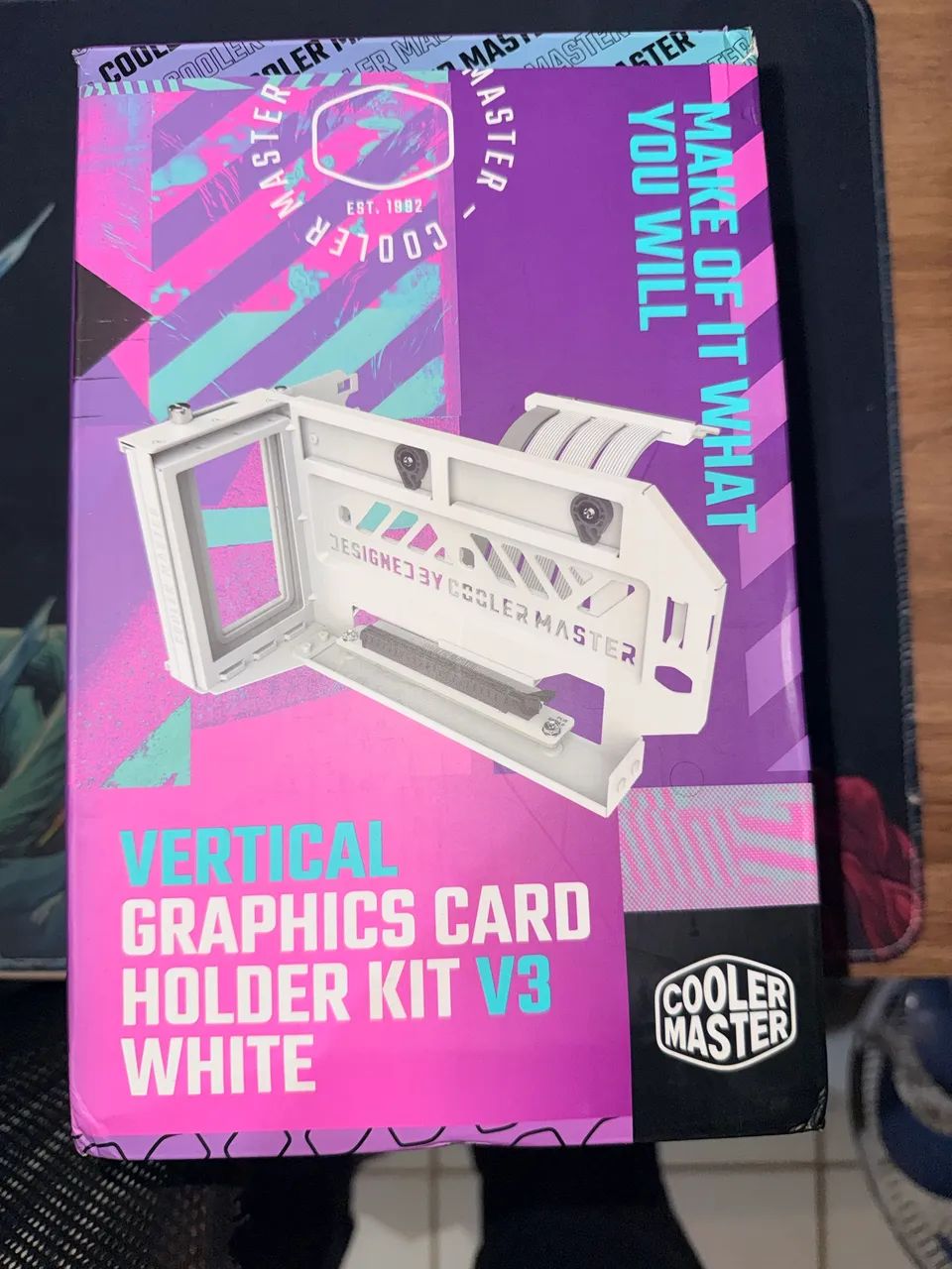 Suporte Placa De Vídeo Vertical Branco Cooler Master Pcie4.0 Branco - Foto 2