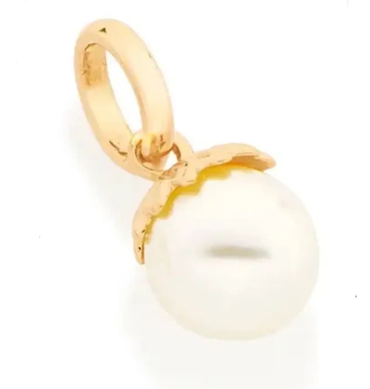 PINGENTE FOLHEADO A OURO COM PÉROLA. MED 0,6MM ROMMANEL 