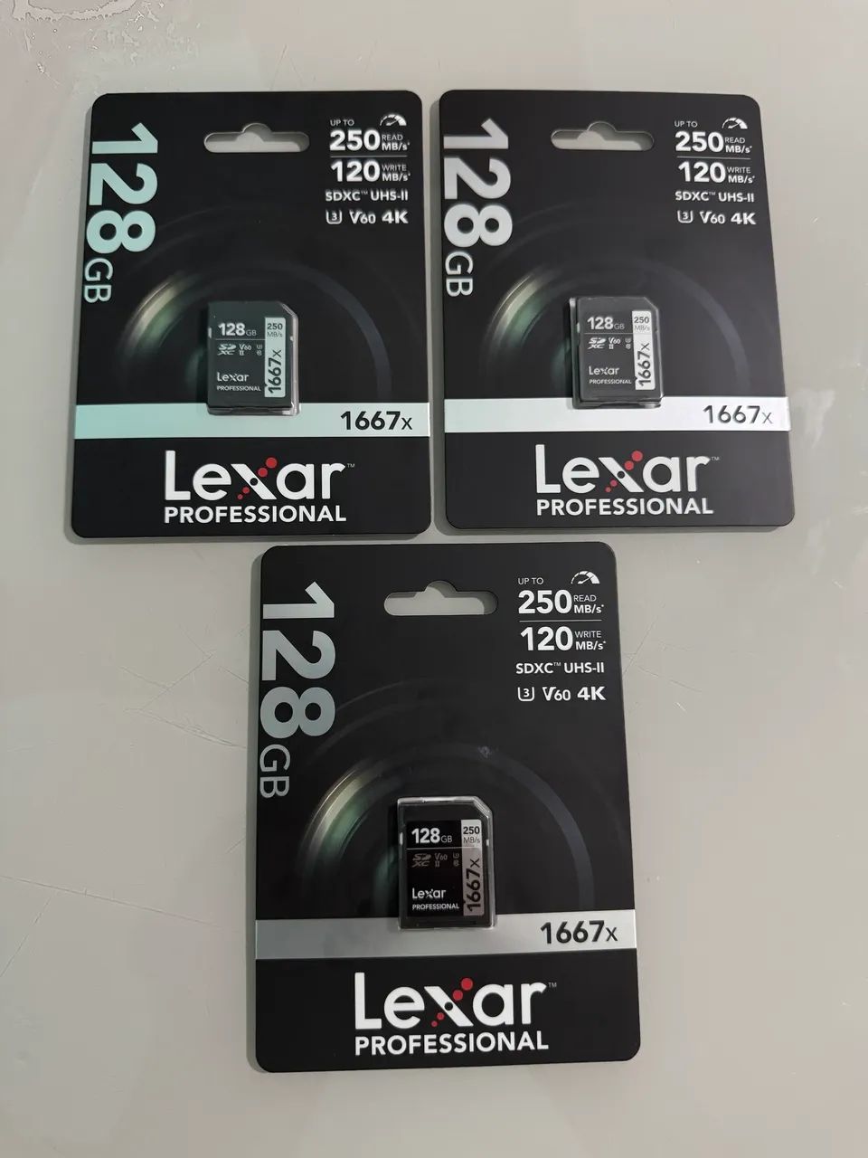 Cartao de Memória SD Lexar 128GB V60 Novo Original - Foto 2
