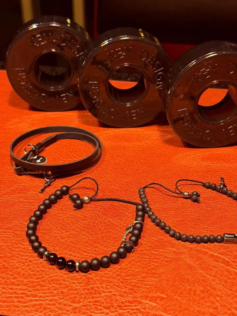 Pulseiras masculina Key design 2 kits com 3 Pulseiras cada kit