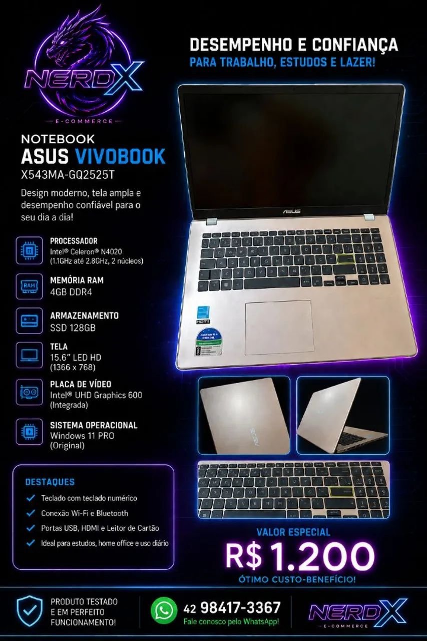 Notebook Asus Vivobook 