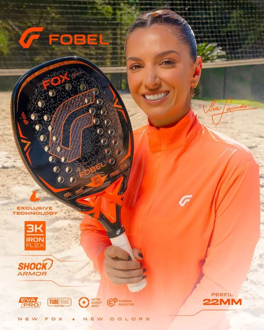 Raquete de Beach Tennis FOBEL FOX 2025 - Isabela Garrido (Nova - Lacrada) - Foto 4