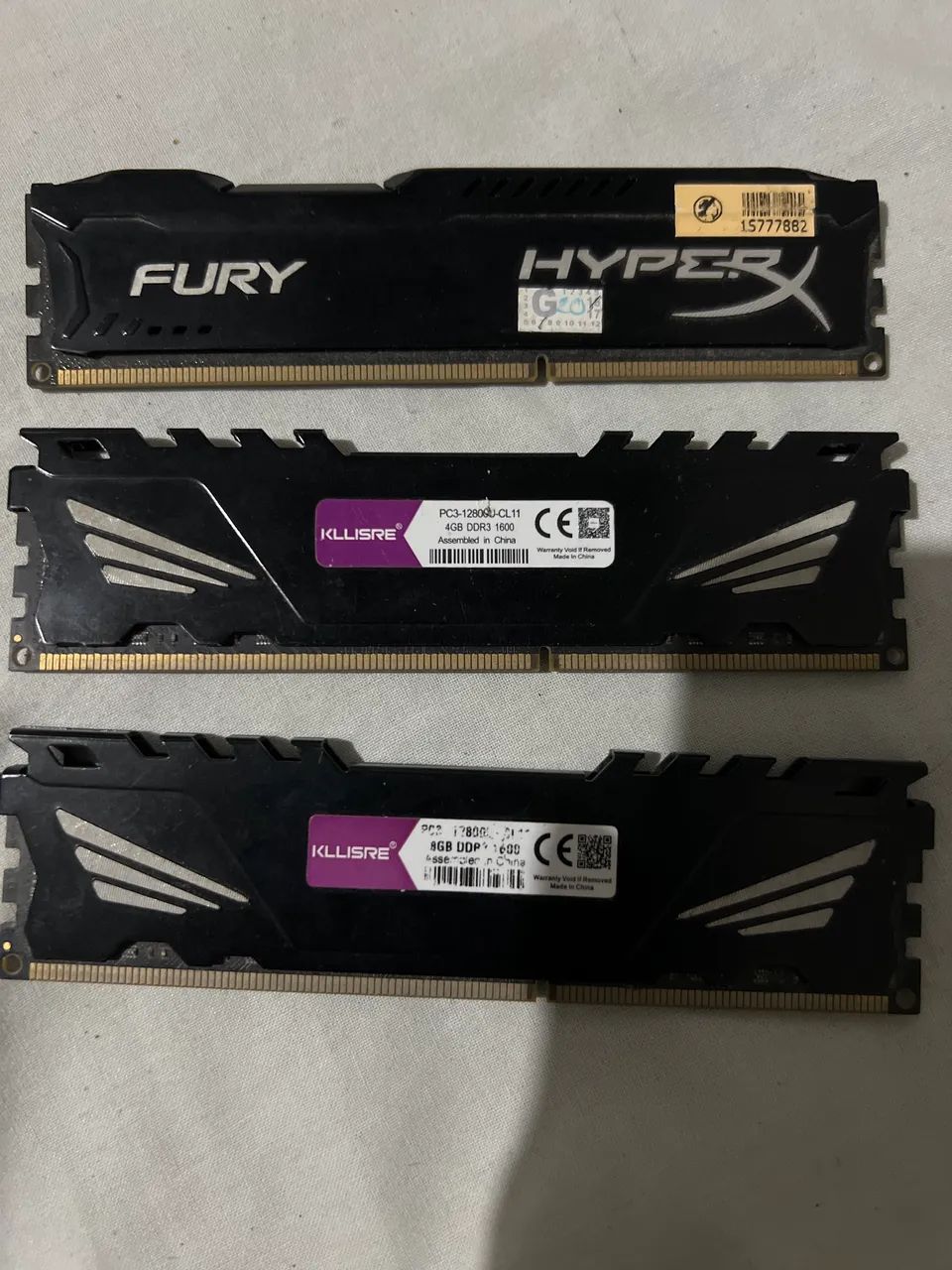 3 pentes de memória DDR3 