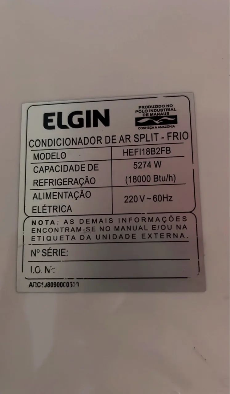 Vendo Ar condicionado Elgin 18 btus, novíssimo  - Foto 3