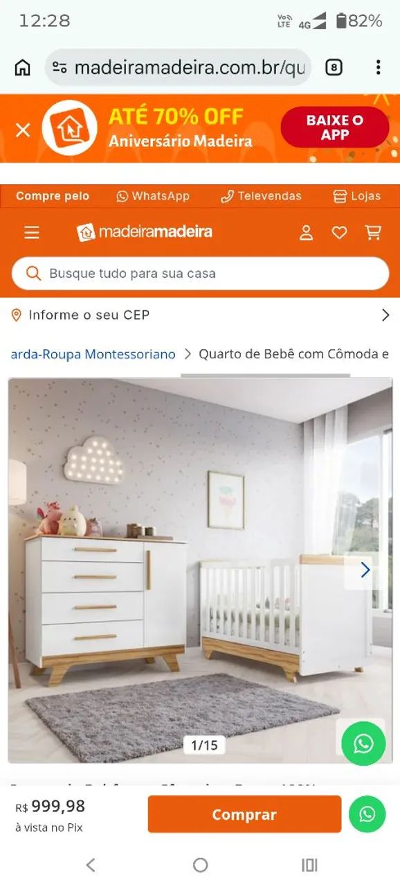 Vendo cômoda e berço 100% MDF - Foto 3