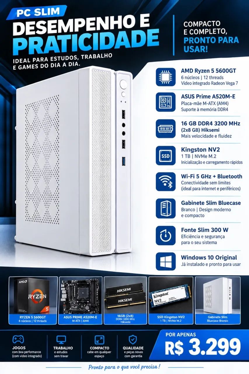 PC Gamer Slim Ryzen 