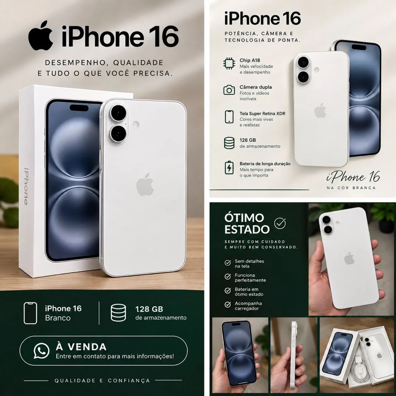 iPhone 16 branco 