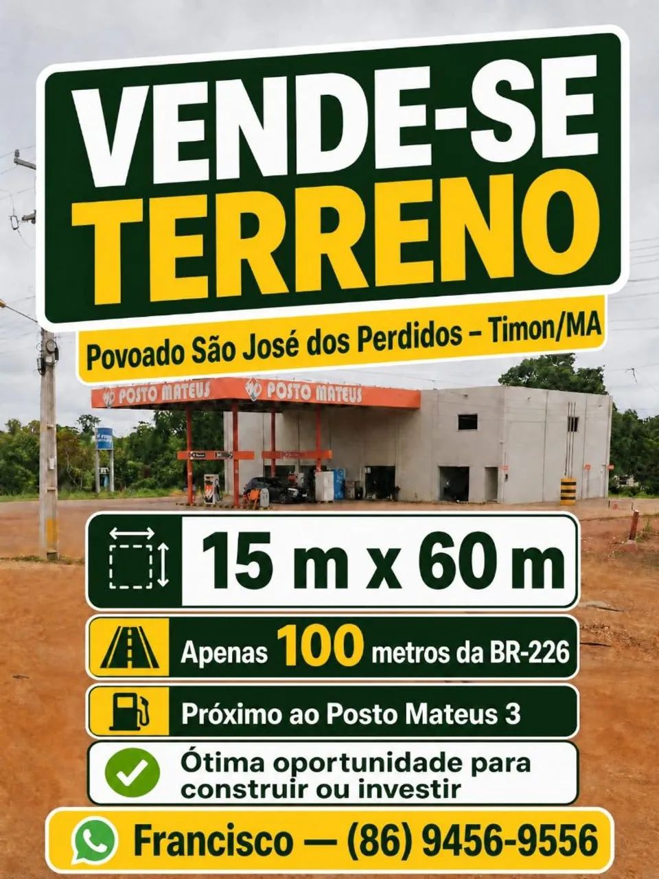 Terreno em Timon - interior São José dos Perdidos 