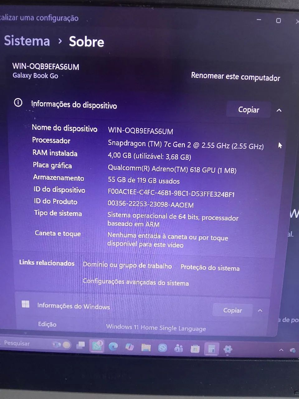 Notebook Samsung Galaxy book Go<br>Notebook Samsung Galaxy Go - Foto 5