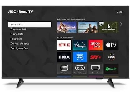 Smart TV AOC 50 polegadas 4K UHD Roku TV | Nova, Lacrada na Caixa - Foto 3