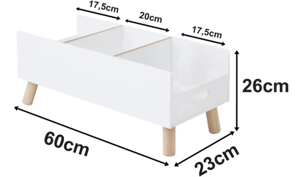 Estante Porta Livros Infantil (montessoriana) 60cm-branco - Foto 3