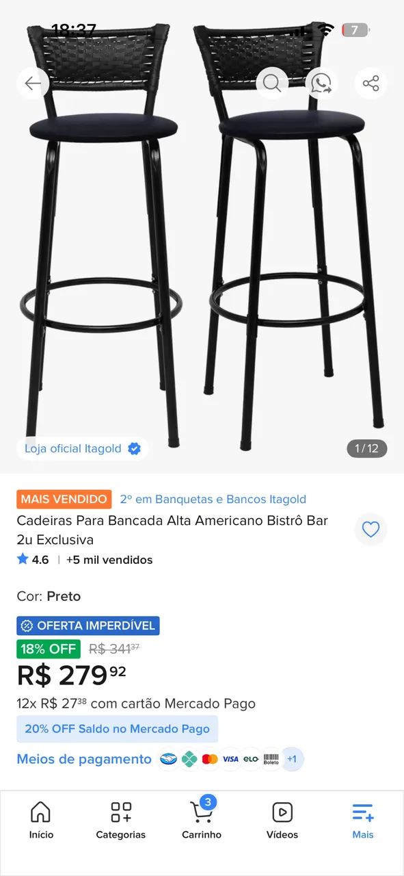Banquetas altas 