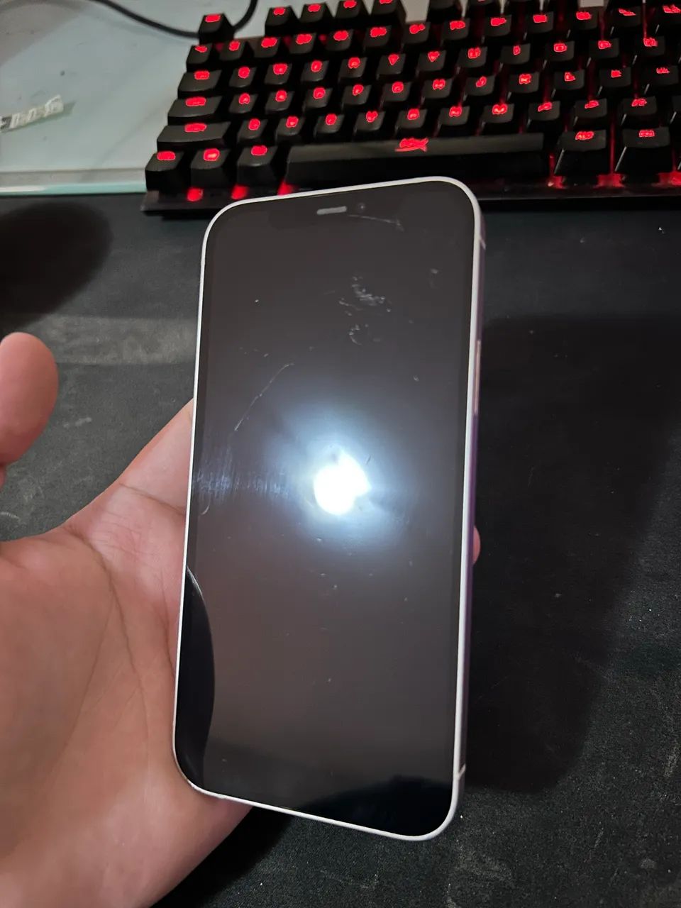 iPhone 12 64GB Branco | Caixa + Cabo | Face ID OK | Leia a