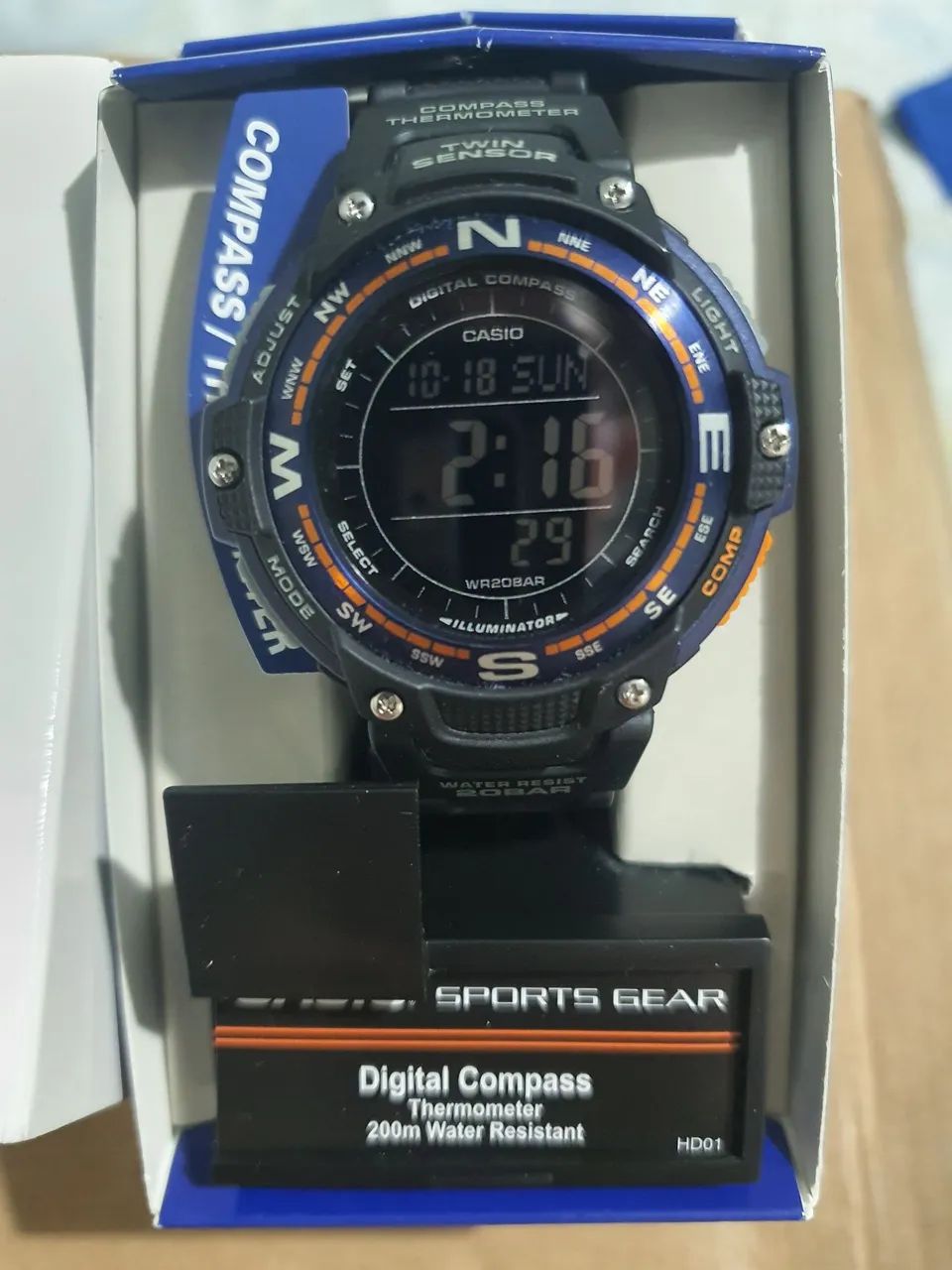 RELOGIO CASIO TWIN SENSOR SGW-100-2B IMPORTADO  - Foto 2