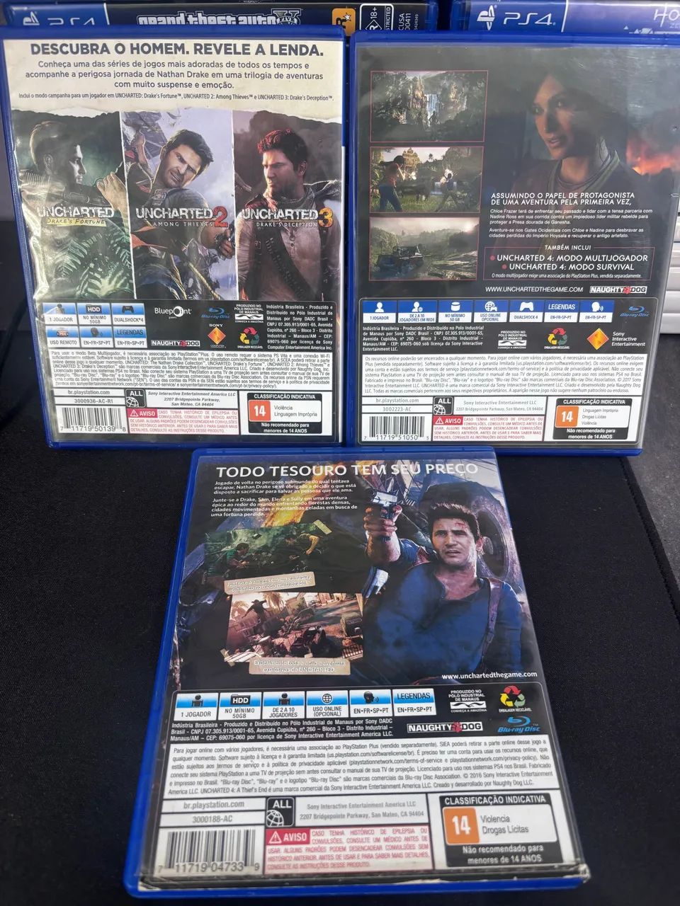 Coleção Completa - Uncharted PS4 1-2-3-4-5.  Jogos em CD!  - Foto 2