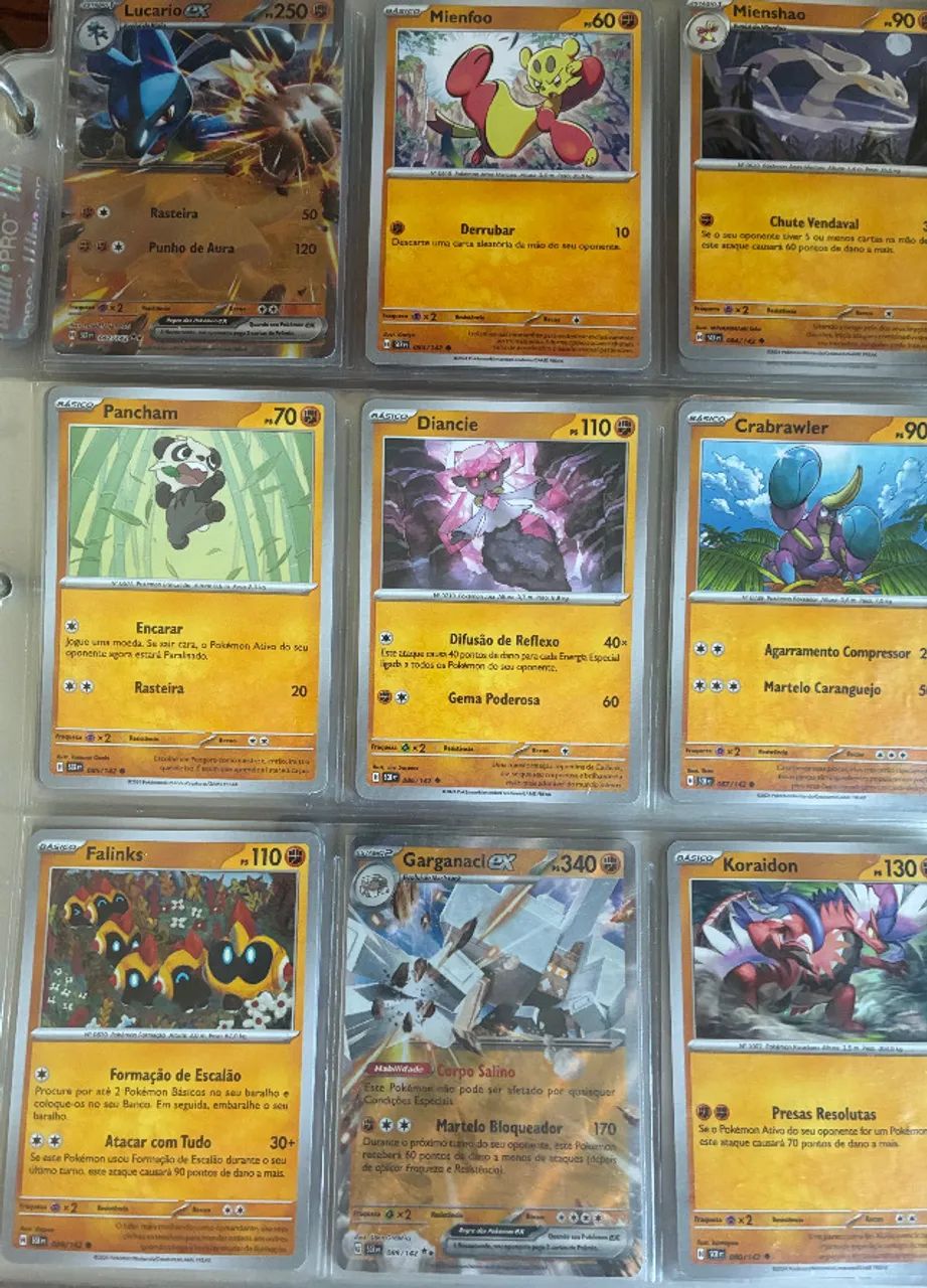Set Base e ex de Coroa Estelar (Stellar Crown) possui 142 cartas - Pokemon - Foto 4