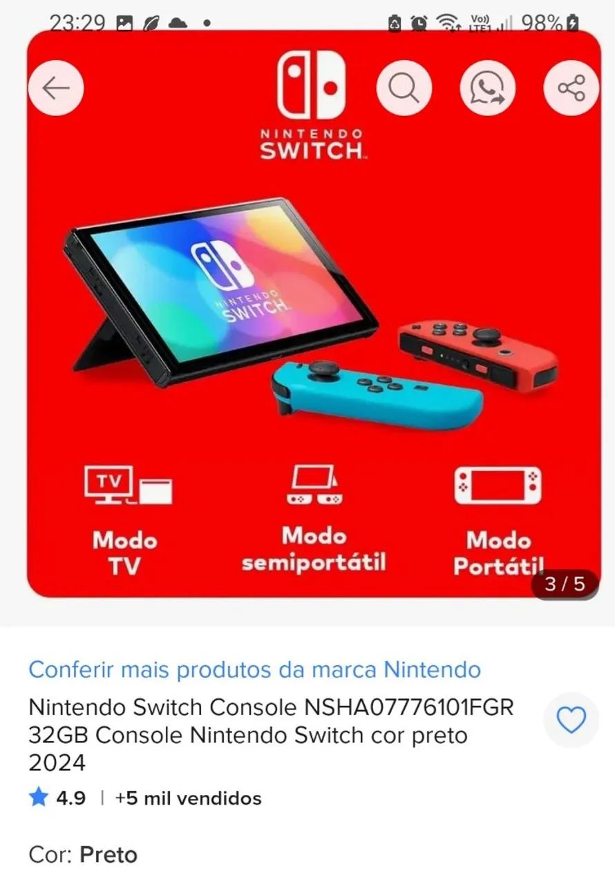 Vende-se nintendo switch  - Foto 3