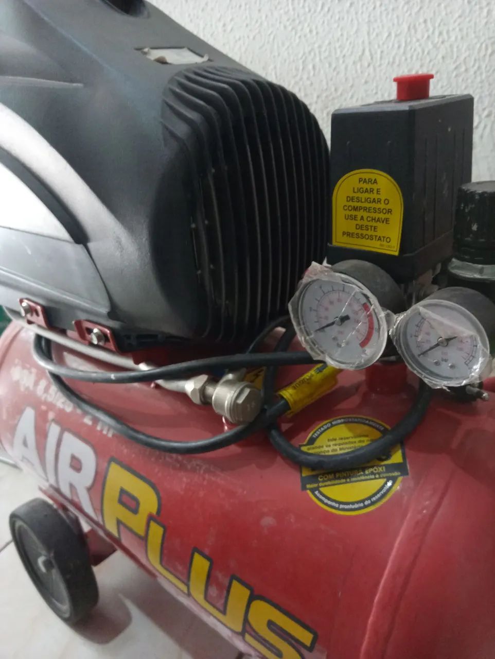 Compressor Shullz 2hp/25 litros+kit+tornador Rota. - Foto 5