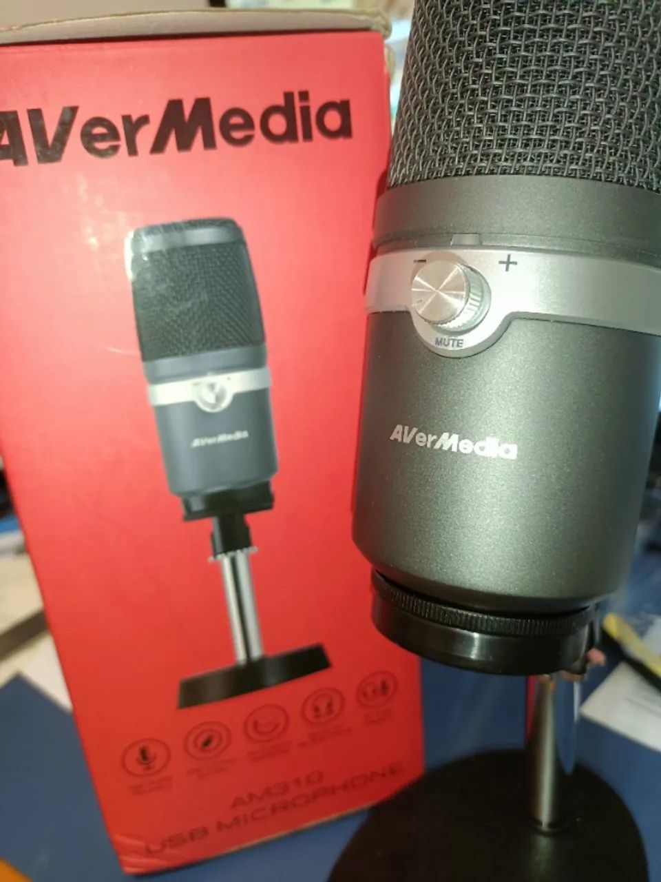 AVERMEDIA AM310 - MICROFONE USB - NOVO - NA CAIXA - Foto 3