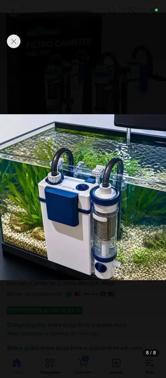Filtro de aquário Aqua Tank mini canister 