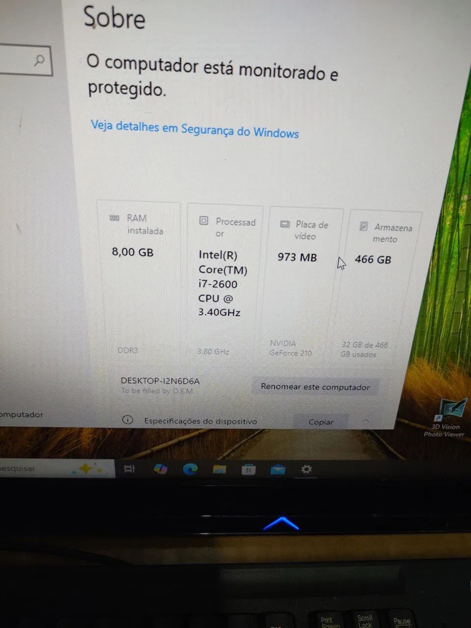 CPU i7 com 8 gigas e placa de vídeo de 1 gig - Foto 2