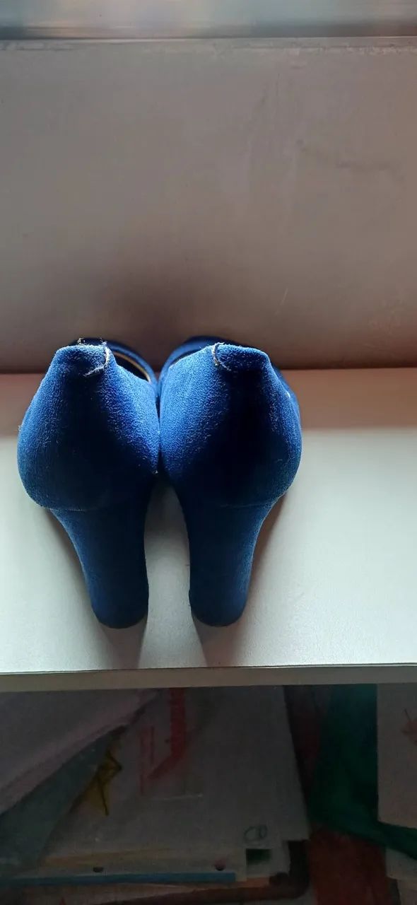 Sapato Azul Royal Camurça - Foto 4