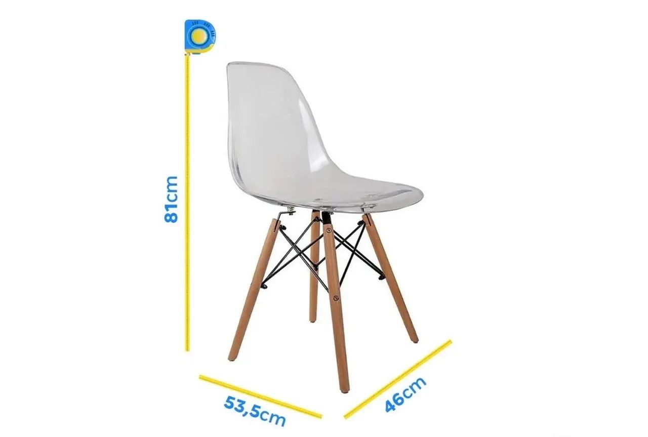 2 Cadeiras Charles Eames Cristal - Foto 4