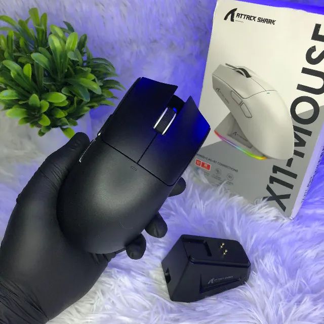 Mouse Attack Shark X11 com Dock de carregamento - Foto 3