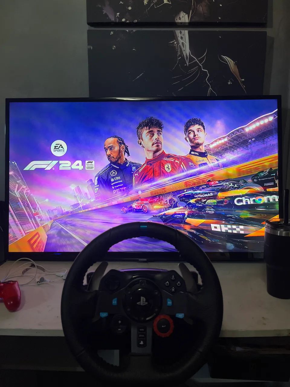 Volante logitech g29 seminovo ps4 ps5 - Foto 6