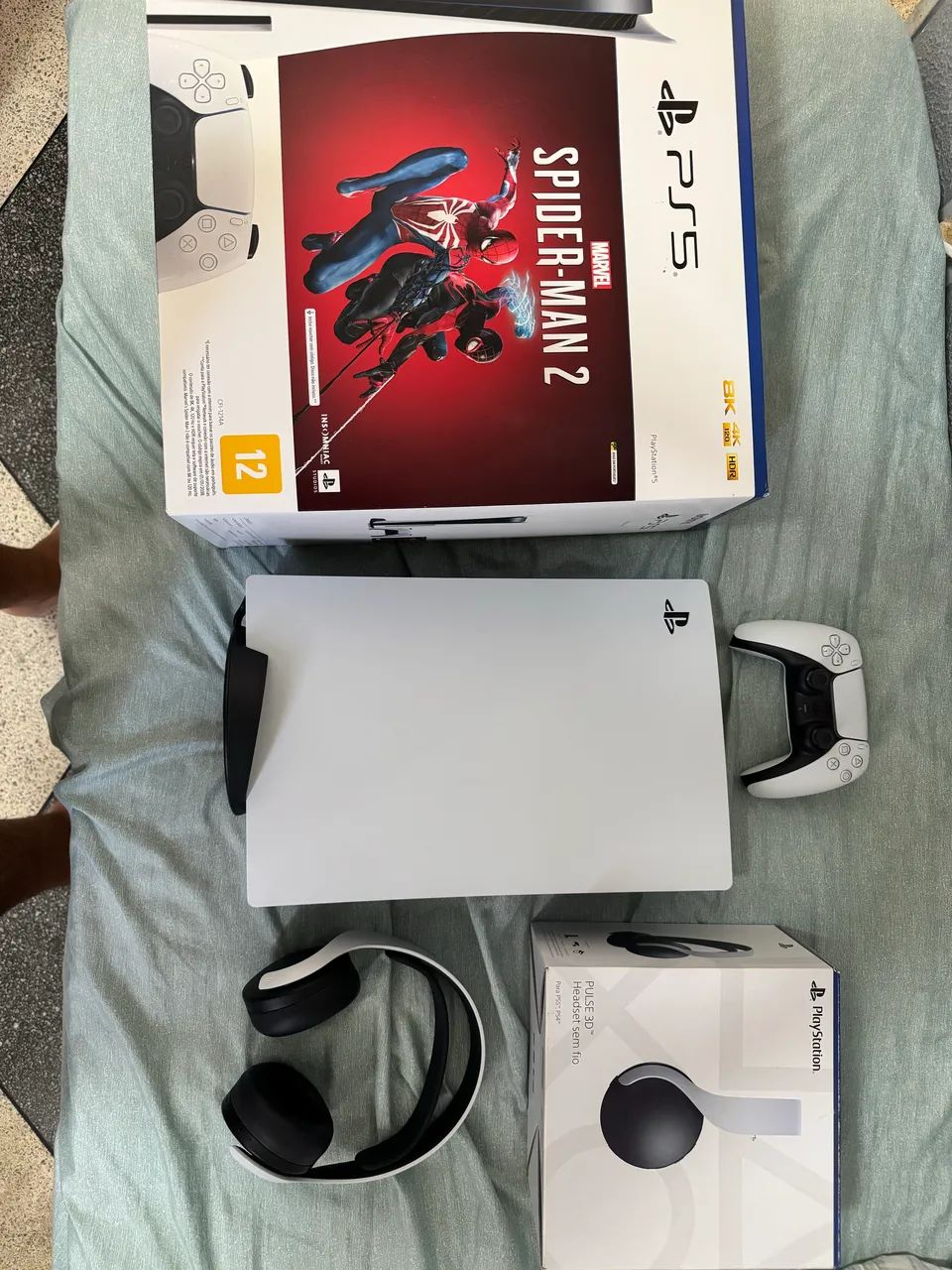 Console Sony PlayStation 5 - FAT com leitor - Standard Edition Branco + Headset Pulse 3D