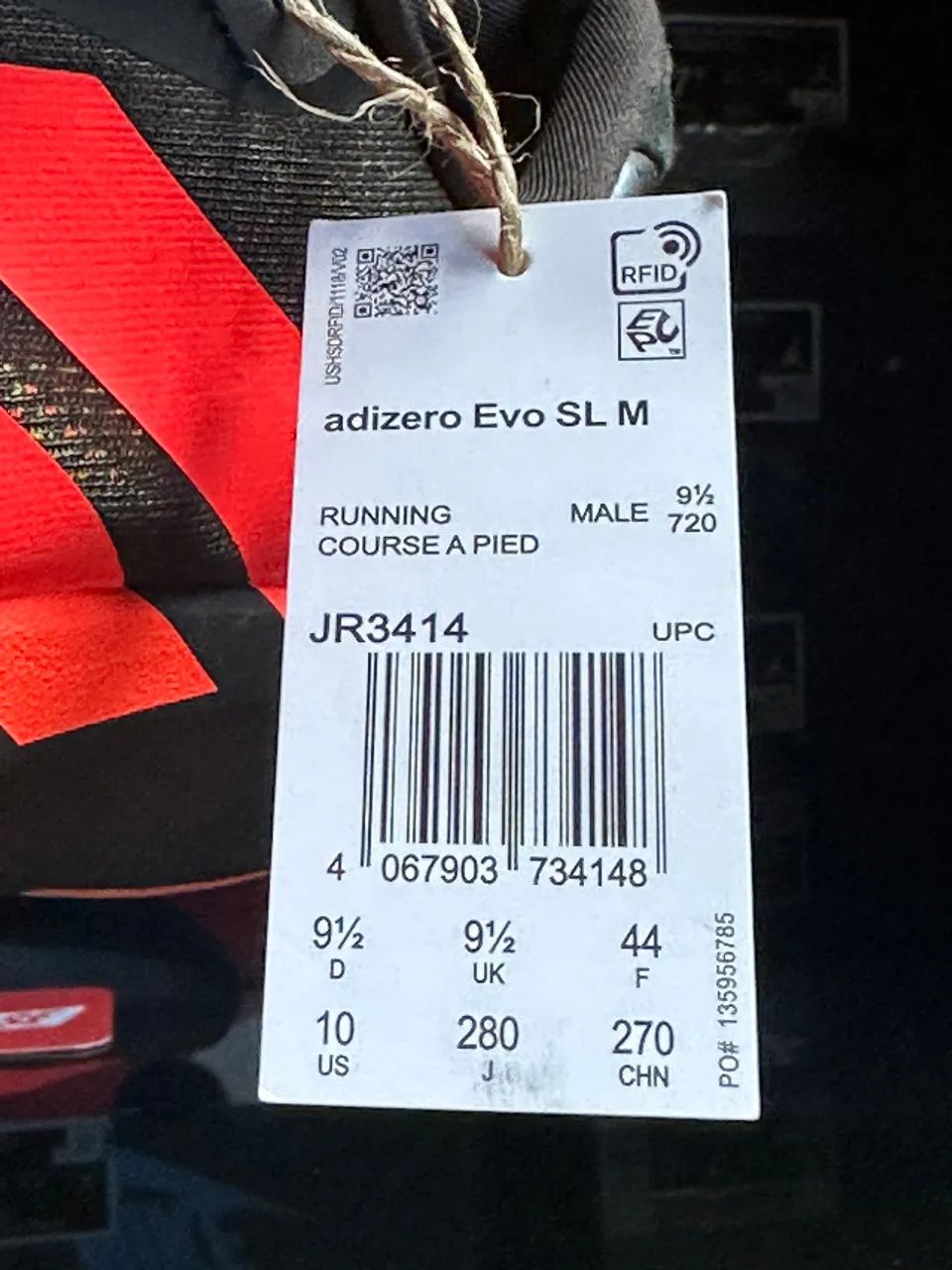 Adidas Adizero EVO SL Carbon Lucid Red - tamanho 42BR, original (1015) - Foto 4