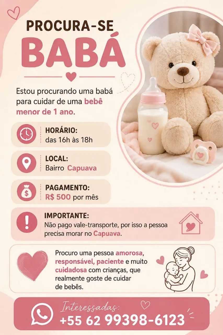 PRECISO DE BABÁ 