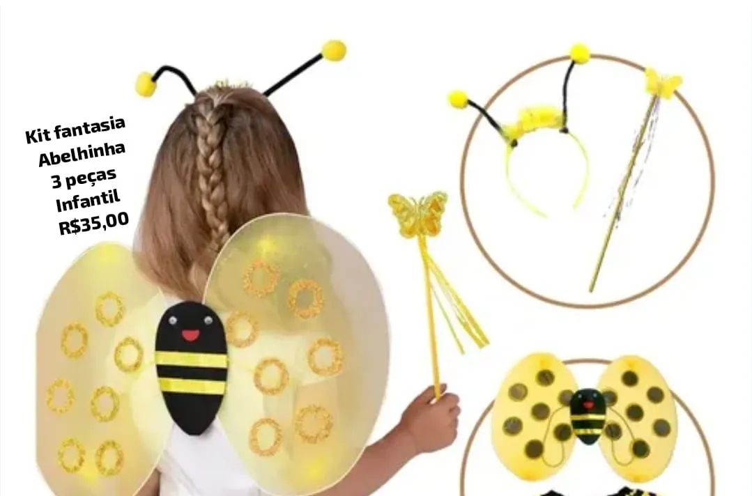 Kit fantasia Abelhinha 