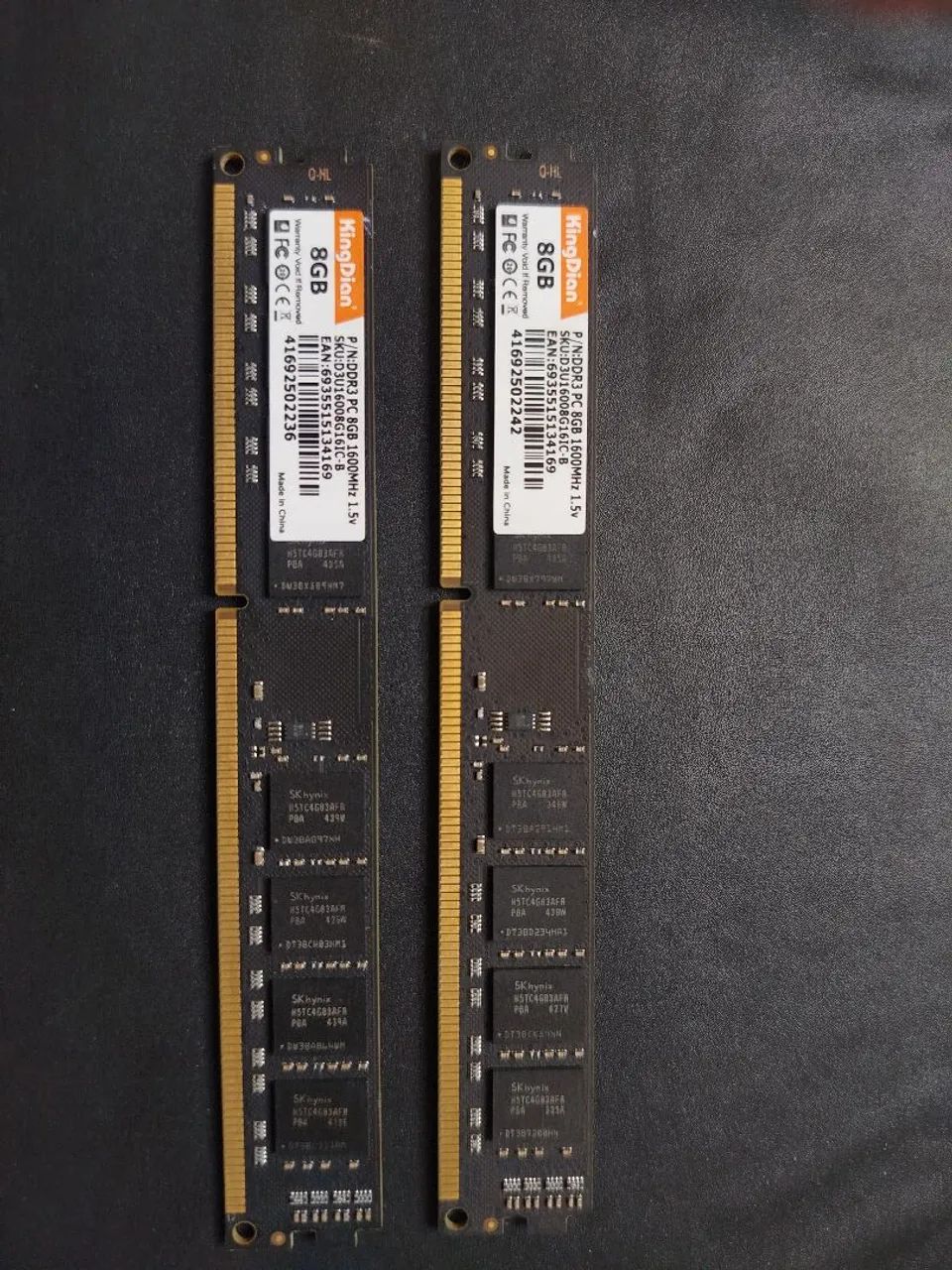 RAM DDR3 1600MHZ