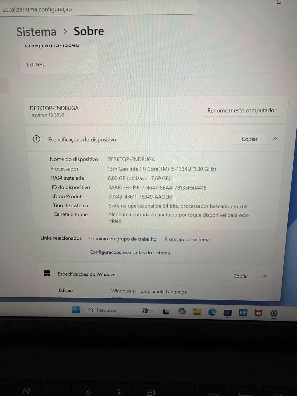 Notebook Dell i5, 8Gb com caixa e garantia - Foto 2