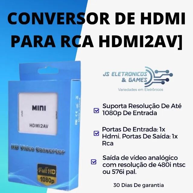 Conversor de hdmi para rca [HDMI2AV] - Lacrado
